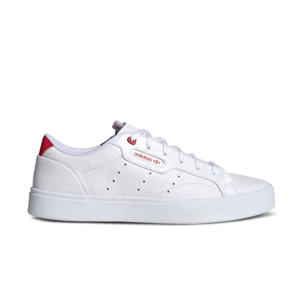 Adidas sleek heart embossed sneakers sz 7